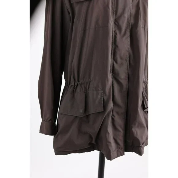 Loro Piana Cashmere Lined Women’s Traveller Parka Jacket SZ 46 Brown